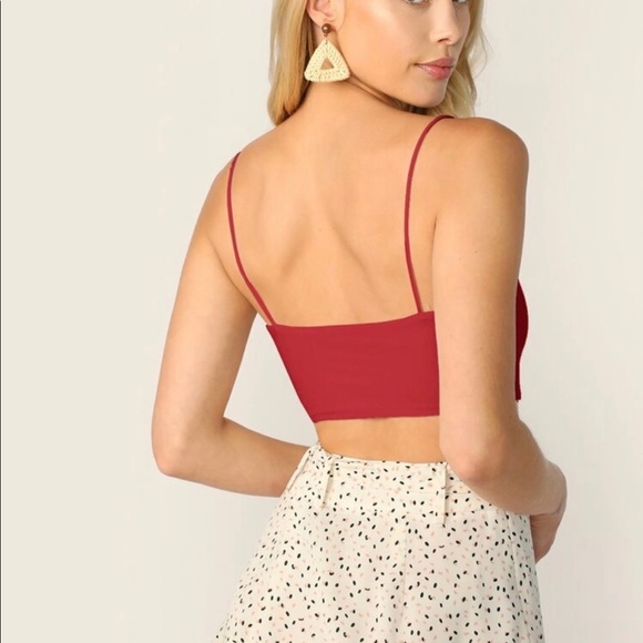 Red Crop Tank - Picture 2 of 5